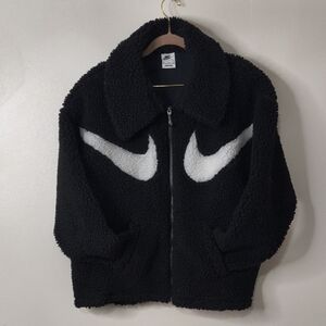 Nike Black and White Sherpa Jacket